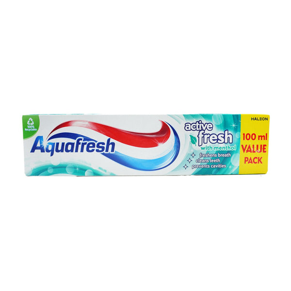 Aquafresh Active Fresh Mint Toothpaste | 100ml, Cavity Protection
