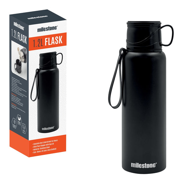 Milestone Double Walled Stainless Steel Flask | 1.2L