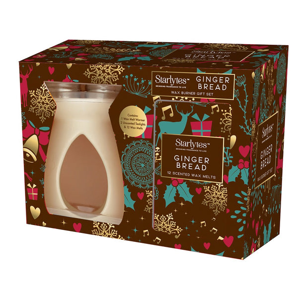 Starlytes Christmas Wax Burner Gift Set | Apple Cinnamon 91g