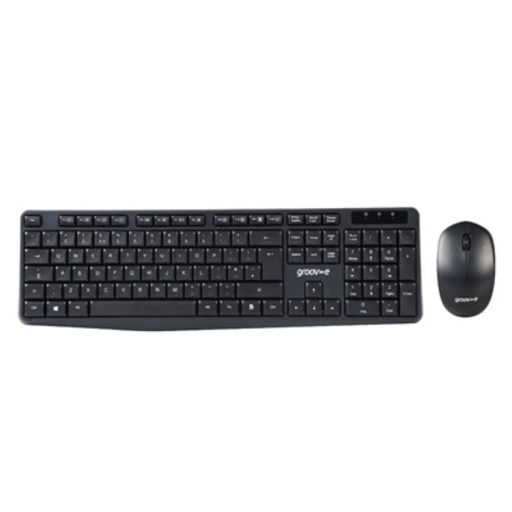 Groov-e Wireless Keyboard and Mouse Set | Numeric Keypad, Quiet Keys