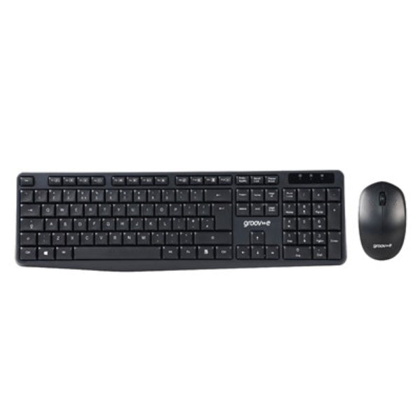Groov-e Wireless Keyboard and Mouse Set | Numeric Keypad, Quiet Keys