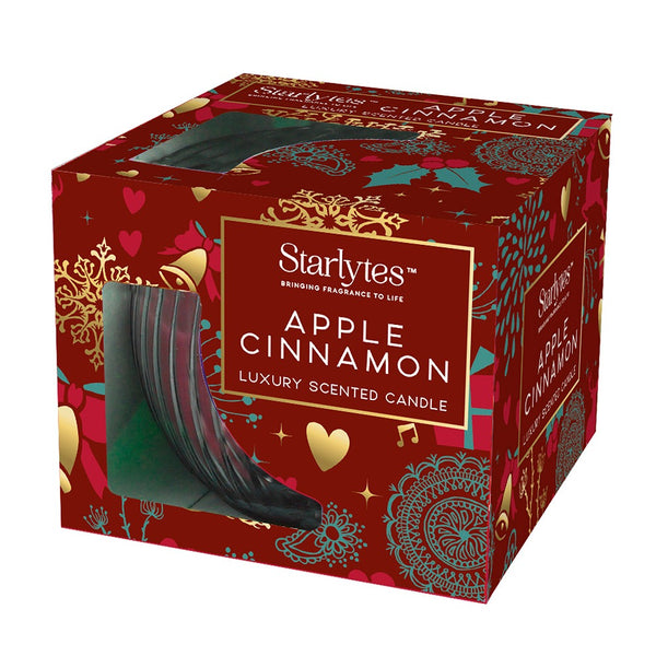 Starlytes Christmas Candle Festive Box | Apple Cinnamon 3oz