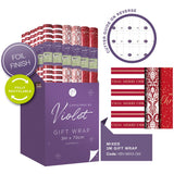 Christmas Assorted Gift Wrap Rolls | 3m x 70cm, Foil Finish, Recyclable