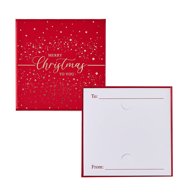 Christmas Merry Christmas Gift Card Box | Two-Piece, To/From Fields