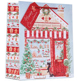 Christmas Gingerbread Bakery Medium Gift Bag | Assorted Designs, Red Rope Handle