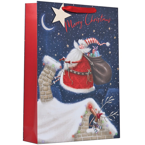 Christmas Jolly Santa Extra Large Gift Bag | Assorted Designs
