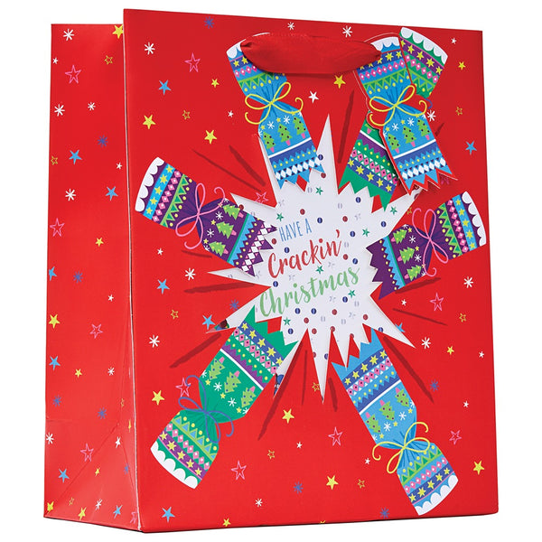 Christmas Cracker Confetti Medium Gift Bag | Assorted Designs, Reusable