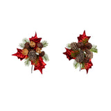 Christmas Cone / Bell Pick In Dark Red | Assorted Designs