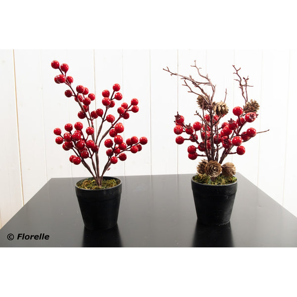 Berry Tree In Pot - Christmas Decoration - 31cm
