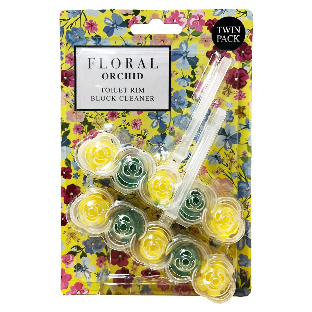 Floral Toilet Rim Block Cleaner - Orchid - Twin Pack