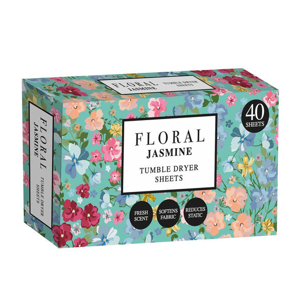 Floral Tumble Dryer Sheets Jasmine | Pack of 40
