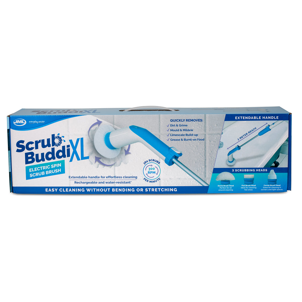 JML Scrub Buddi XL Electric Spin Scrub Brush | Extendable Handle