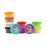Mini Tubs of Squeezy Kinetic Sand Set | Pack of 10, Assorted Colours