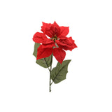Decoris Red Poinsettia Floral Stem Christmas Decoration | 67cm