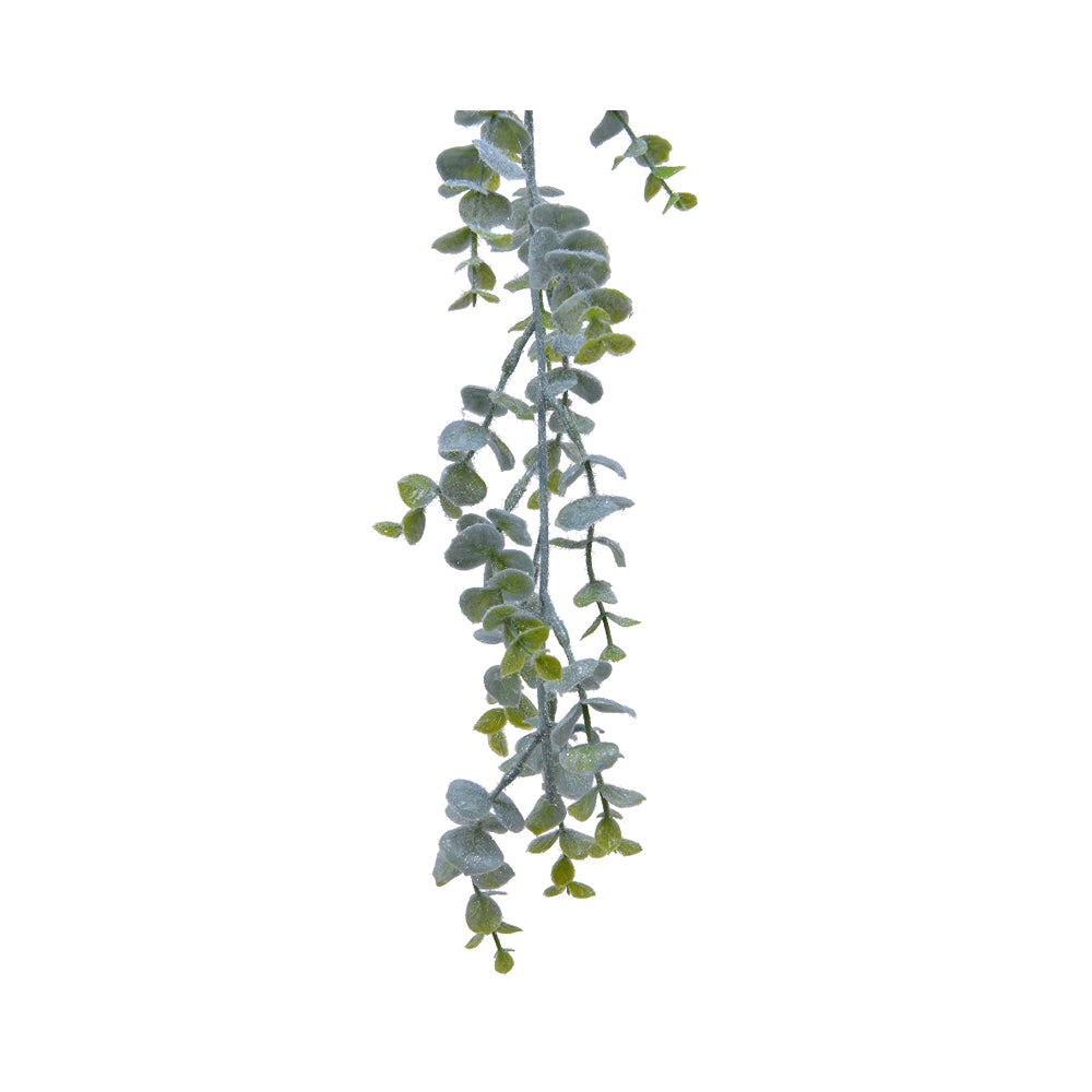 Christmas Frosted Eucalyptus Garland 180cm | Lifelike Dusty Green, Flexible Stems