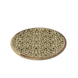 Decoris Tree Acacia Wood Serving Tray | 30cm, Raised Rim, Evergreen Tree Motif
