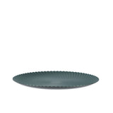 Decoris Green Textured Spiral Metallic Decorative Plate | Round