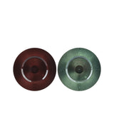 Decoris Metallic Stripe Ribbed Charger Plate | 33cm, Assorted Colours