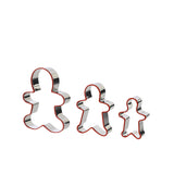 Decoris Gingerbread Person Cookie Cutter | Stainless Steel, Silicone Edge