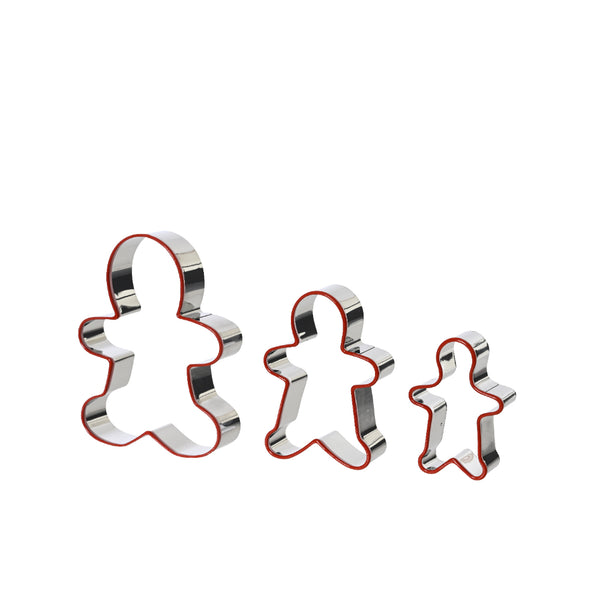Decoris Gingerbread Person Cookie Cutter | Stainless Steel, Silicone Edge