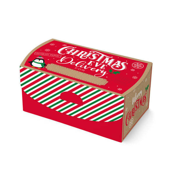 Christmas Festive Drawer Gift Box | Candy-Cane Stripes, Writable Label
