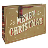 Christmas Merry Christmas Kraft Shopper Bag | XL, Reusable, Assorted Designs