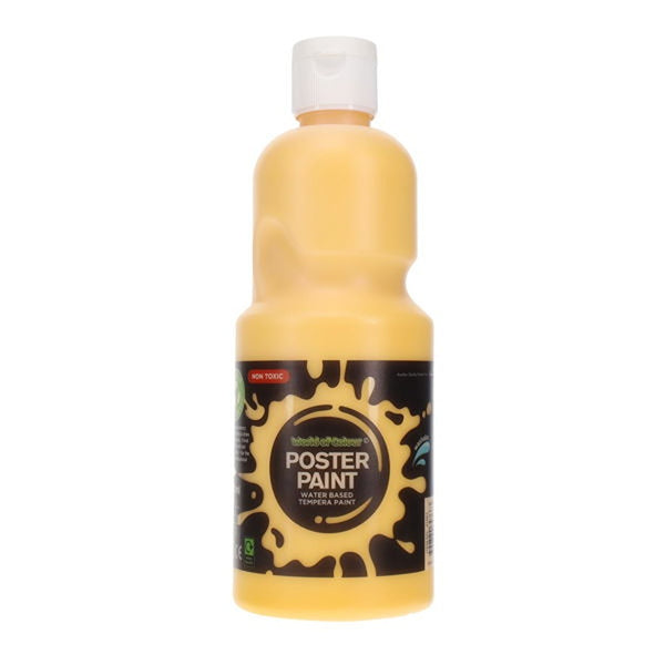 World of Colour Non-Toxic Poster Paint 500ml | Warm Yellow