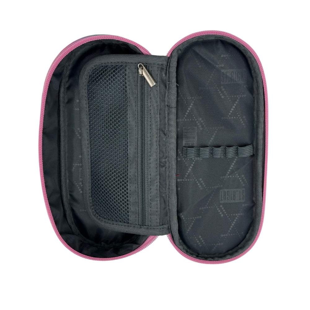 St. Right Pastel Pixels Pencil Case | Durable Fabric, Double Zipper Closure