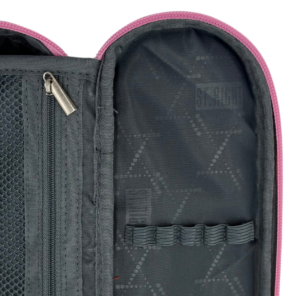 St. Right Pastel Pixels Pencil Case | Durable Fabric, Double Zipper Closure