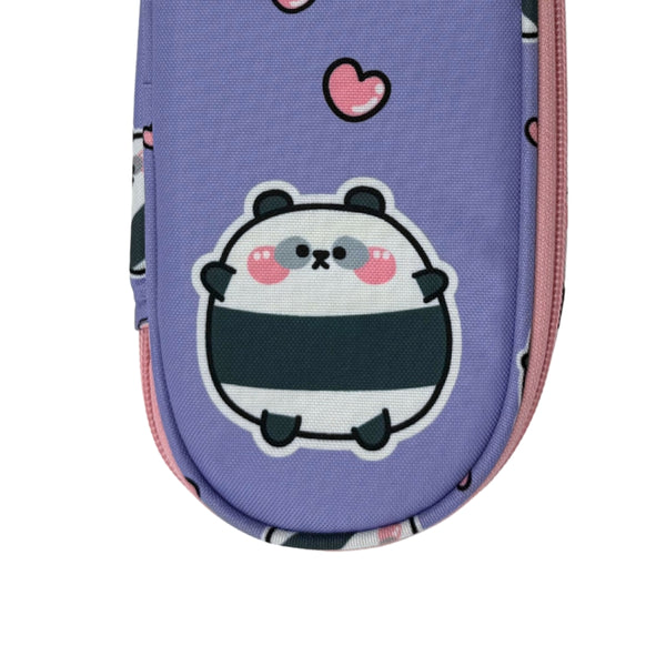 St. Right Happy Panda Pencil Case | Lavender, Durable Material