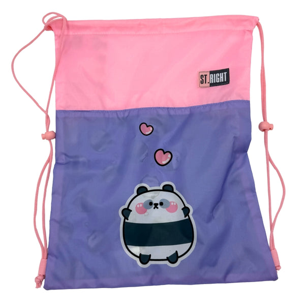 St. Right Happy Panda Shoe Bag | Durable Fabric, Compact Size
