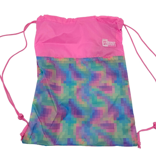 St. Right Pastel Pixels Drawstring Shoe Bag | Durable Lightweight Fabric