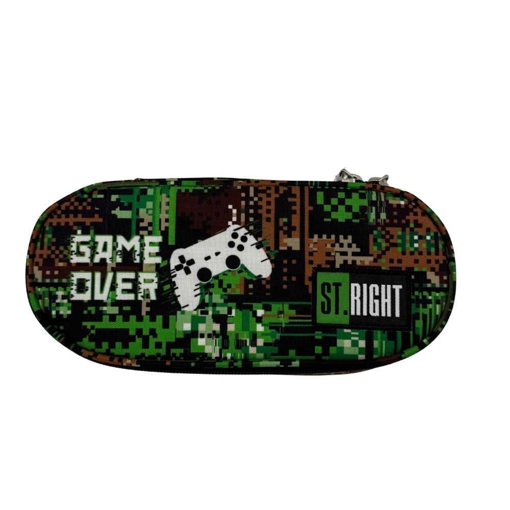 St. Right Game Over Pencil Case - Retro Gaming - Spacious