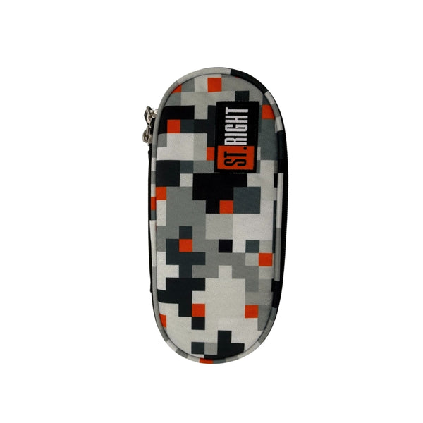 St. Right Pixelated Camouflage Pencil Case | Durable Fabric, Double Zipper