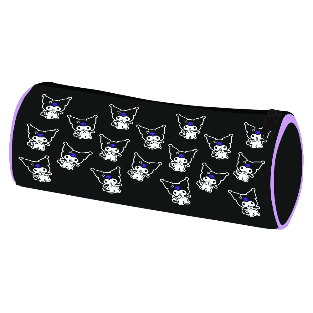 Kuromi Bold Character Design Tube Pencil Case | Durable Fabric