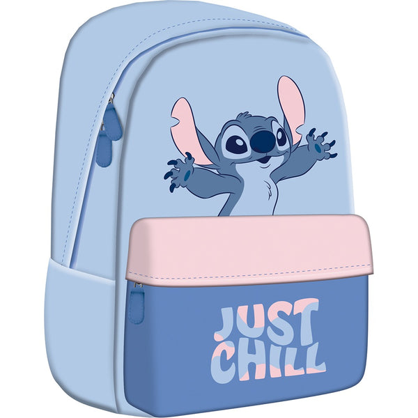 Disney Stitch "Just Chill" Backpack | Durable Fabric, 16"