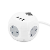 Benross Compact Cube Socket | 3 Way 1.4M 