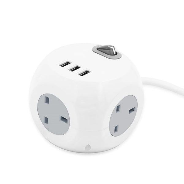 Benross Compact Cube Socket | 3 Way 1.4M 