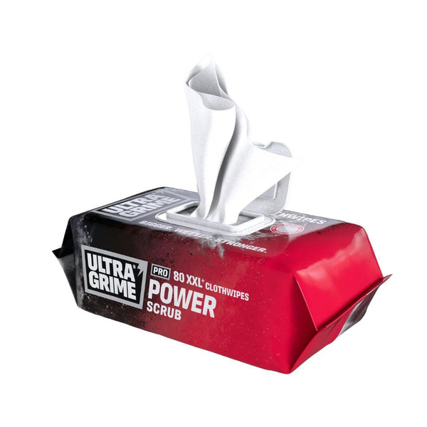 UltraGrime Pro Power Scrub XXL Clothwipes | Pack of 80