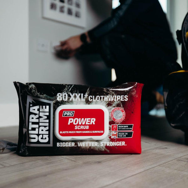 UltraGrime Pro Power Scrub XXL Clothwipes | Pack of 80