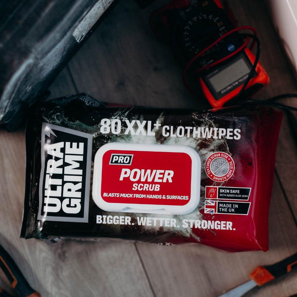 UltraGrime Pro Power Scrub XXL Clothwipes | Pack of 80