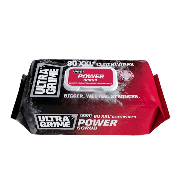 UltraGrime Pro Power Scrub XXL Clothwipes | Pack of 80