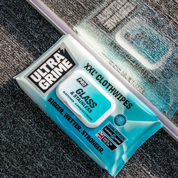 Ultragrime Pro XXL Clothwipes for Glass and Stainless Steel | Pack of  50