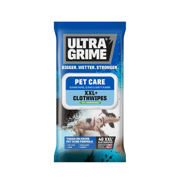 Ultragrime XXL+ Eco-Friendly Pet Care Clothwipes | Pack of 40