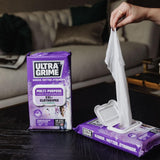 Ultragrime XXL+ Multi-Purpose Cloth Wipes | 100% Biodegradable, Pomelo Scented | Pack of 40