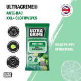 Ultragrime XXL+ Antibacterial Clothwipes | 100% Biodegradable | Pack of 40