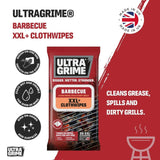 UltraGrime XXL+ Barbecue Clothwipes | Durable and Pre-Moistened | Pack of 30
