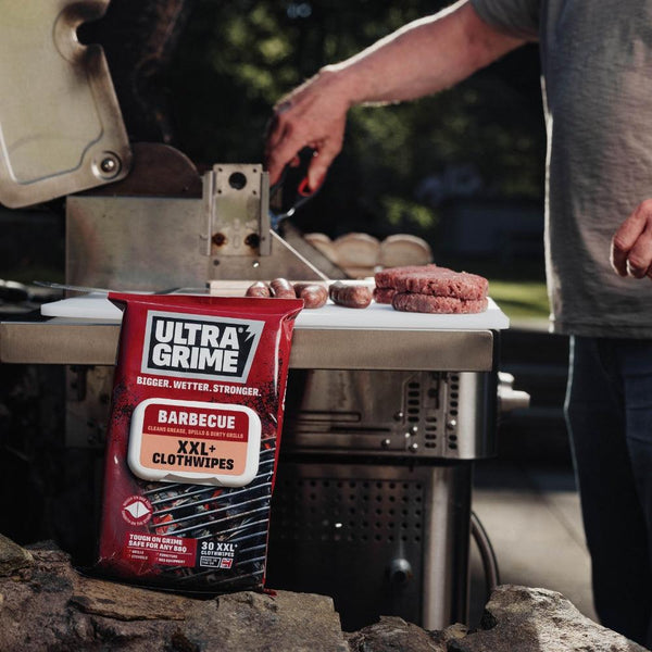 UltraGrime XXL+ Barbecue Clothwipes | Durable and Pre-Moistened | Pack of 30