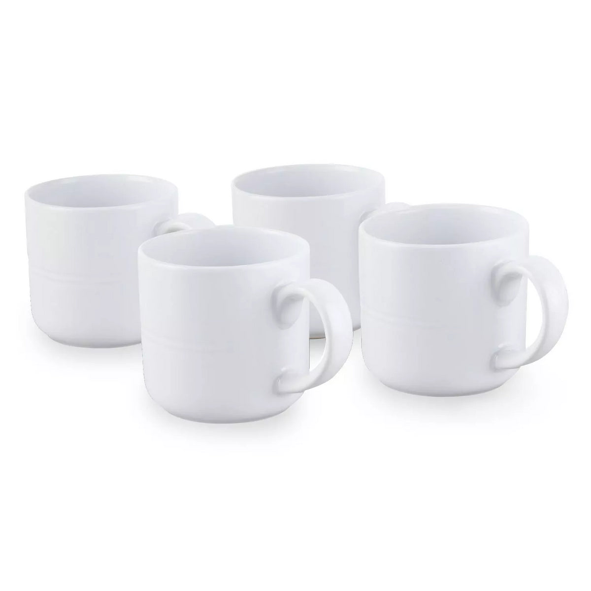 Tower Ceramic Mug Set | 4 Piece | White