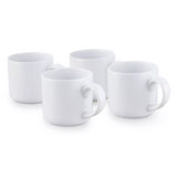 Tower Ceramic Mug Set | 4 Piece | White